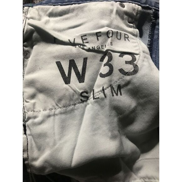 Five‎ Four Corvin Slim Jeans Mens Size 33 Heavy Wash Light Blue NWT - Picture 7 of 7